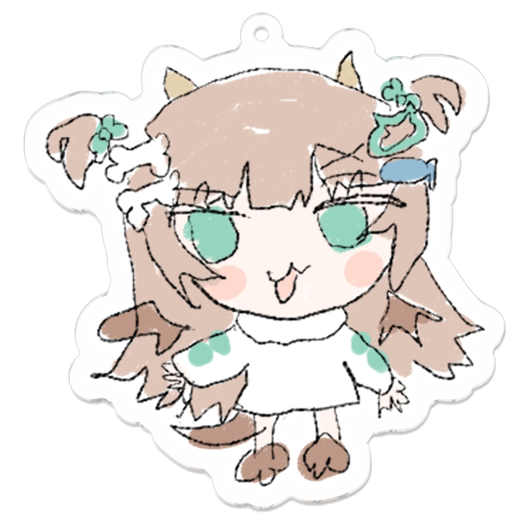 左手で描いたアクキー