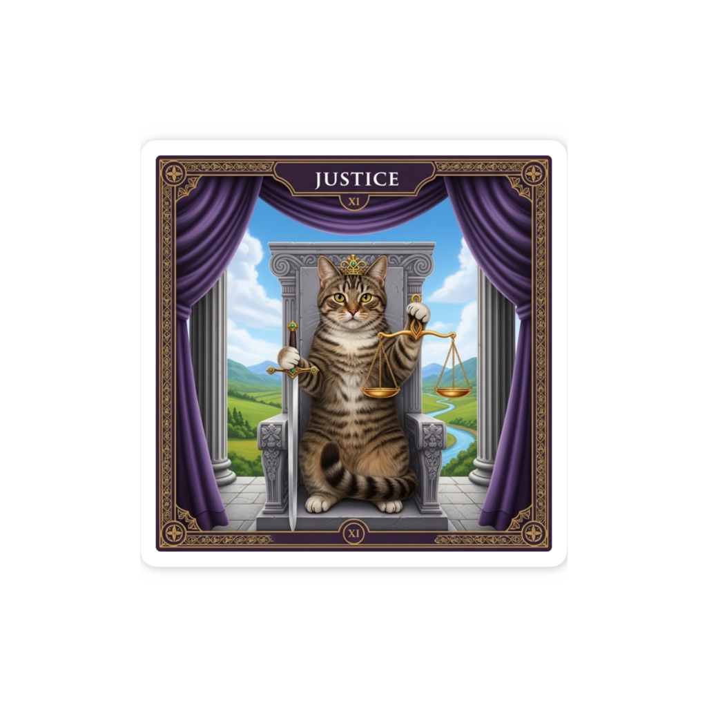 【猫タロット】JUSTICE