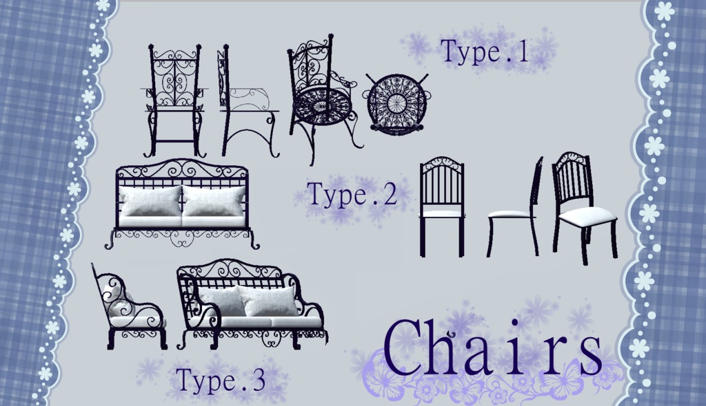 KTNK Wrought iron furniture set