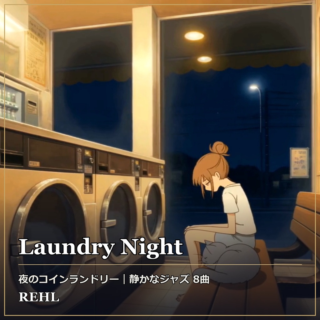 【著作権フリーBGM】夜のコインランドリー・静かなジャズ 8曲 第7集|睡眠・作業・店舗用 Laundry Night