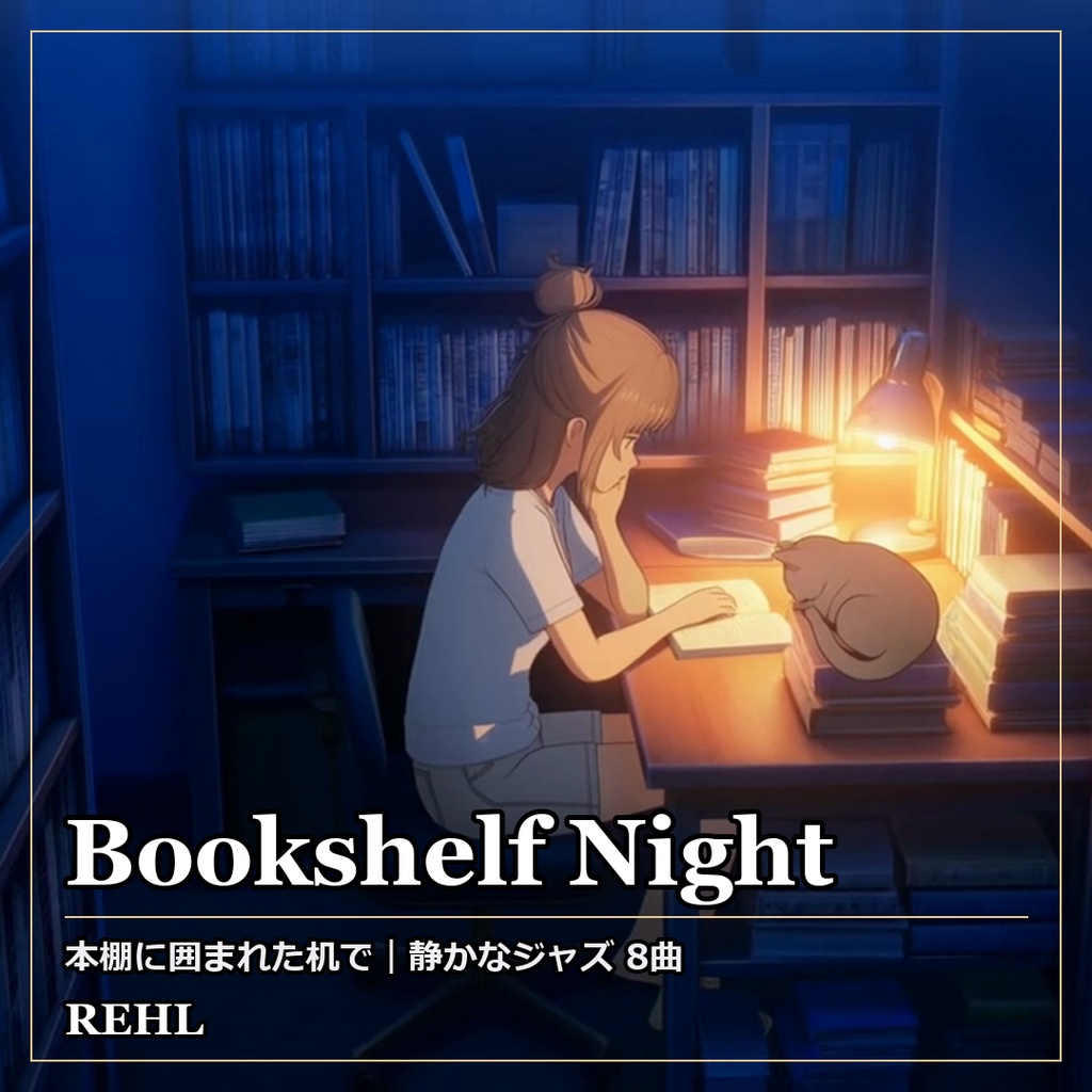 【著作権フリーBGM】Bookshelf Night|静かなジャズ 8曲(睡眠・作業・カフェ用)