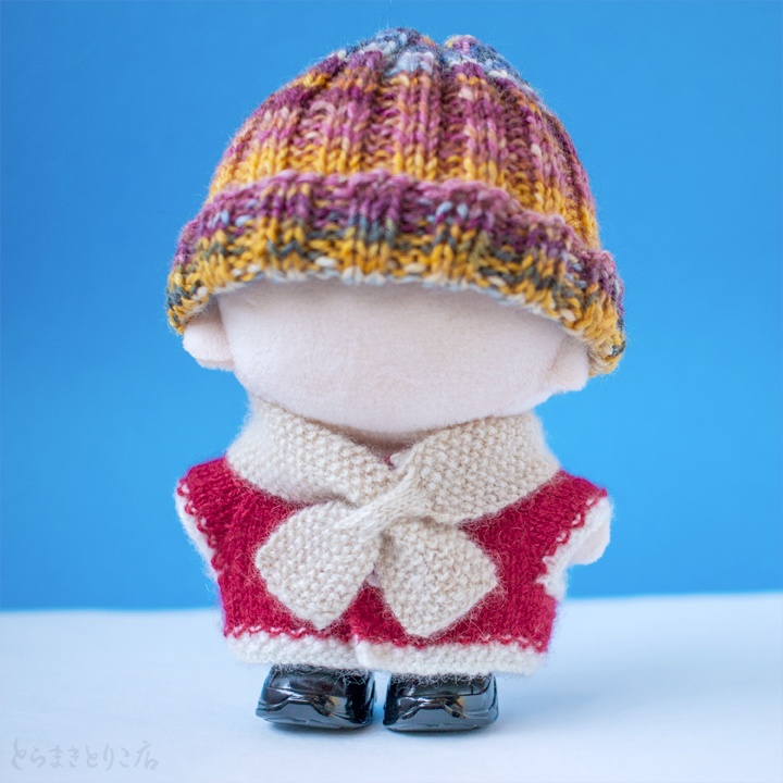 【編み図PDF】ぬい/ドール用 リボンマフラー