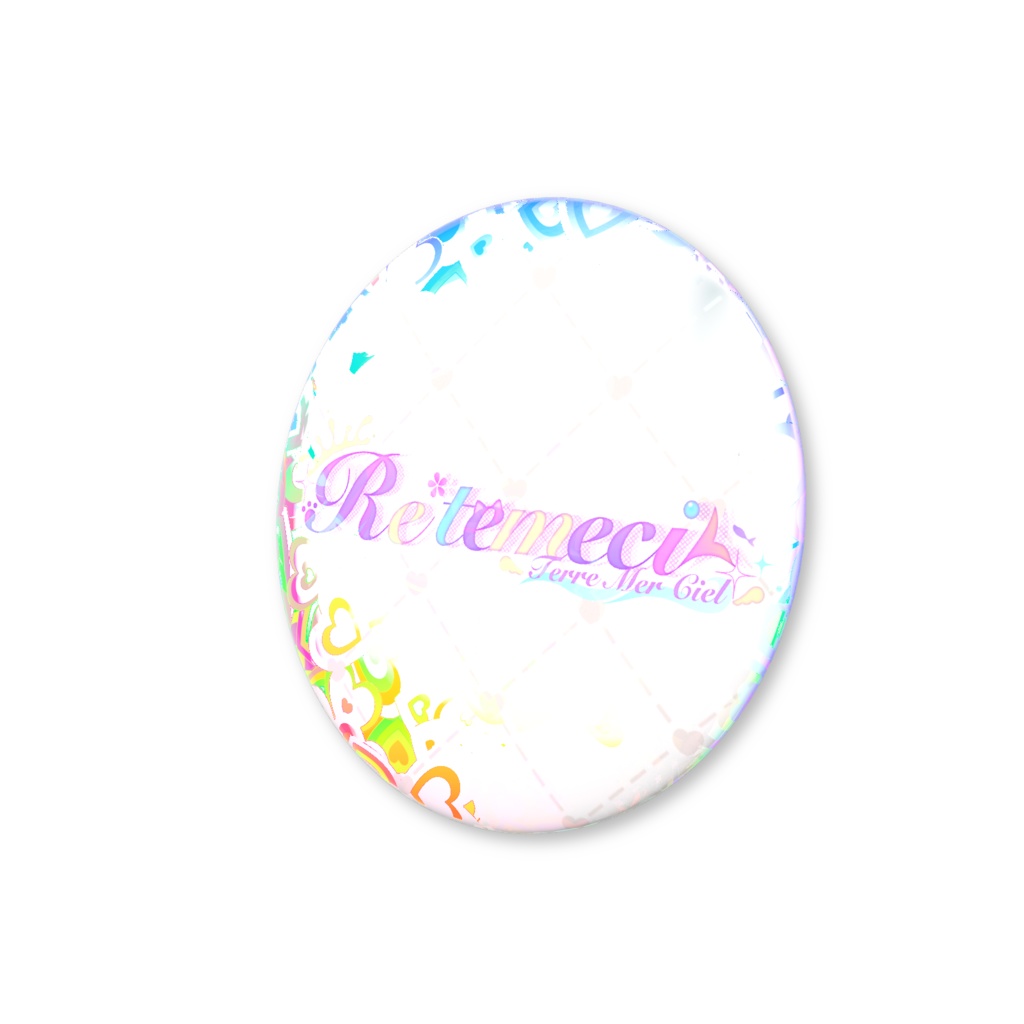 ロゴ缶バッジ(白×ハート)