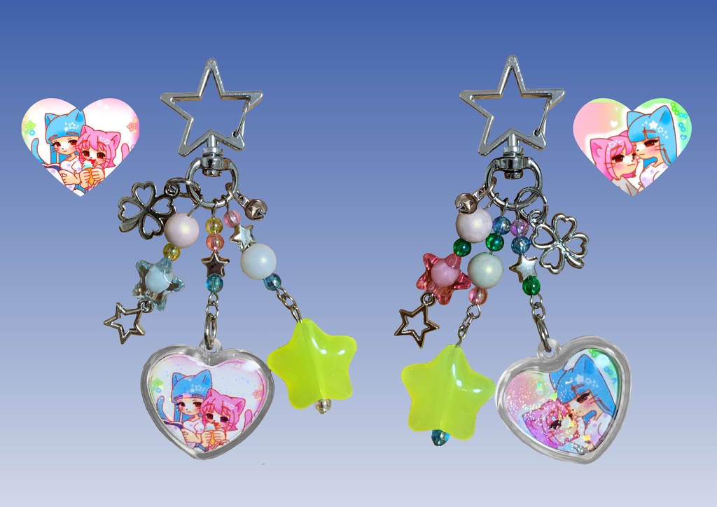 ☆ねこのふたり☆キーホルダー☆