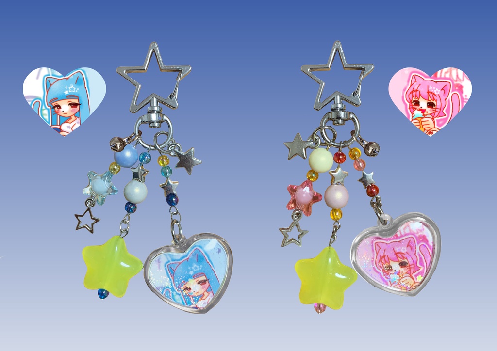 ☆ねこのふたり☆キーホルダー☆