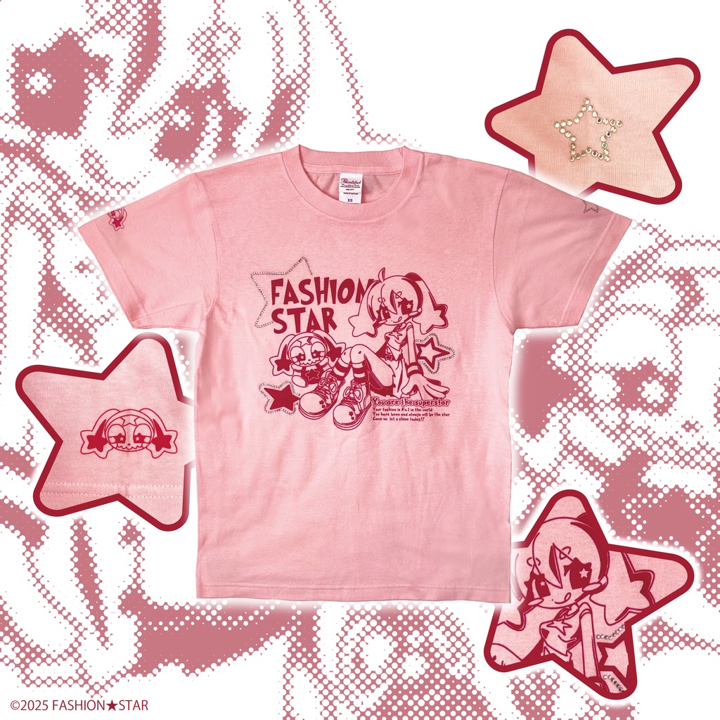FASHION★STAR Rhinestone T-shirt *Pink