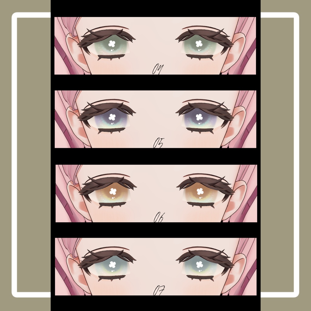 🌟対応アバター追加セール🌟 Four-leaf Eye Texture【3アバター対応】