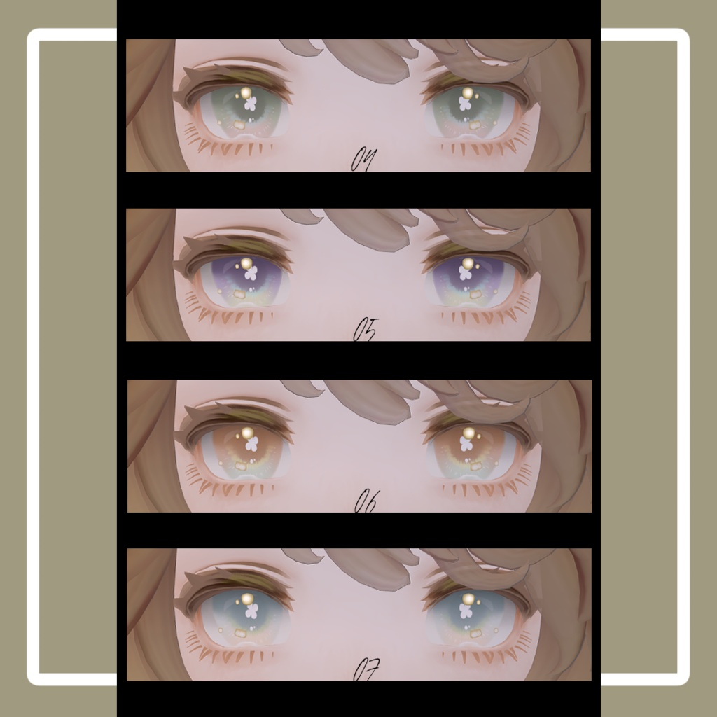 🌟対応アバター追加セール🌟 Four-leaf Eye Texture【3アバター対応】