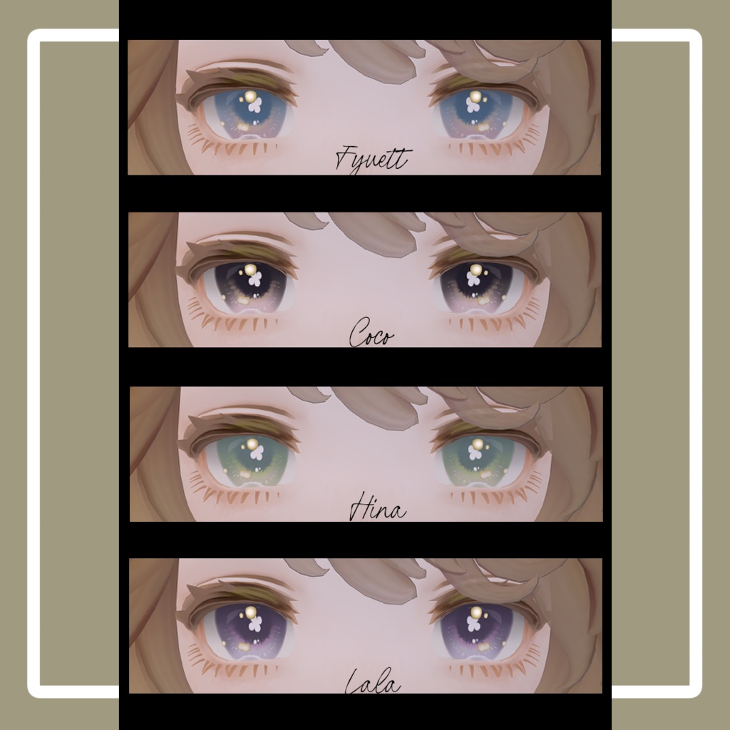 🌟対応アバター追加セール🌟 Four-leaf Eye Texture【3アバター対応】