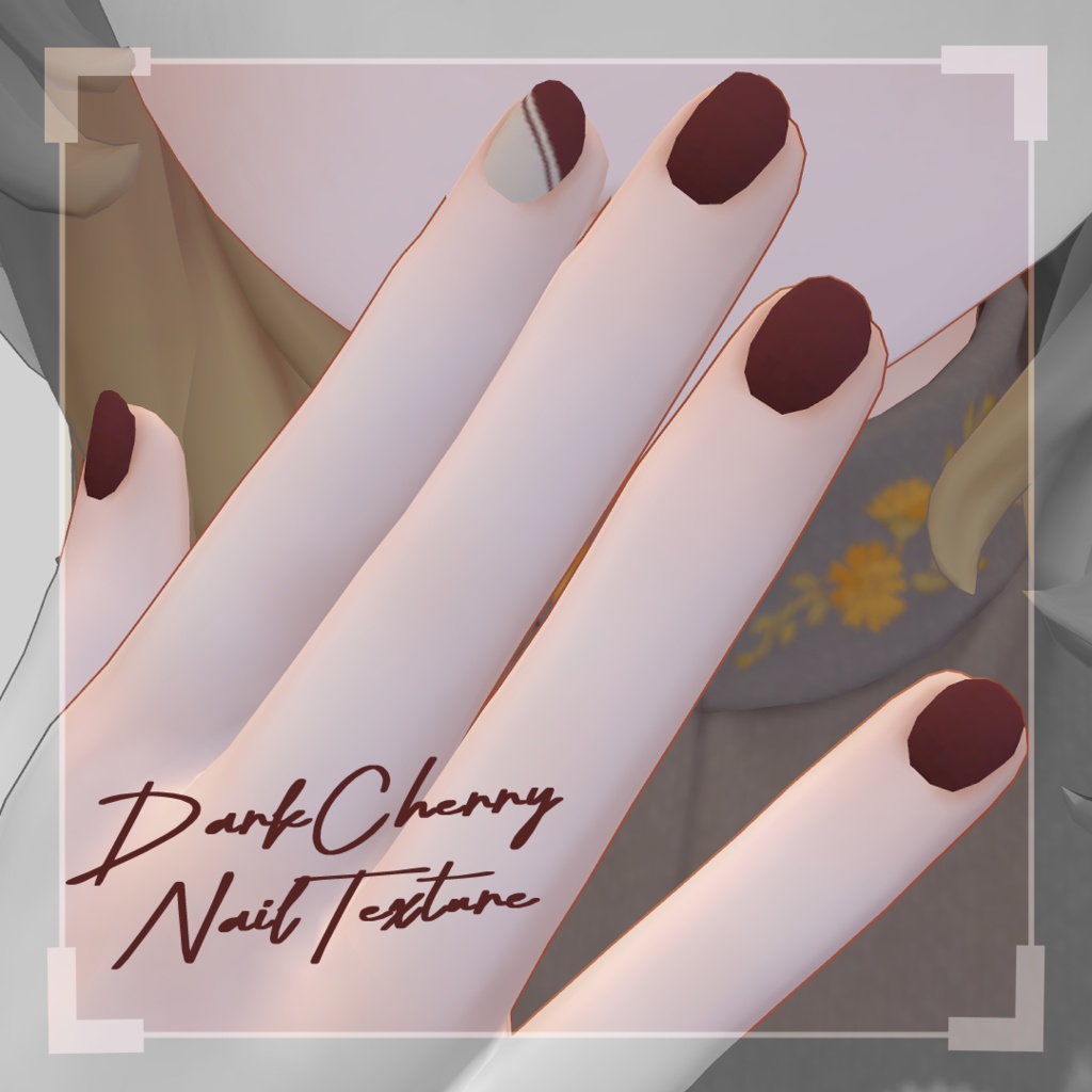 【無料】DarkCherry Nail Texture【Marycia-マリシア-専用】