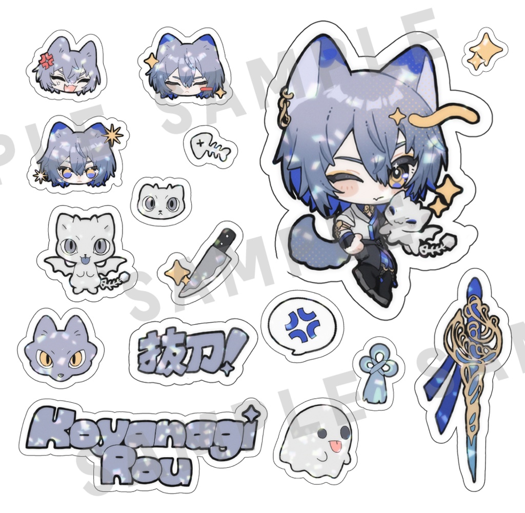 【非公式】ロウウェンホログラムダイカットステッカー