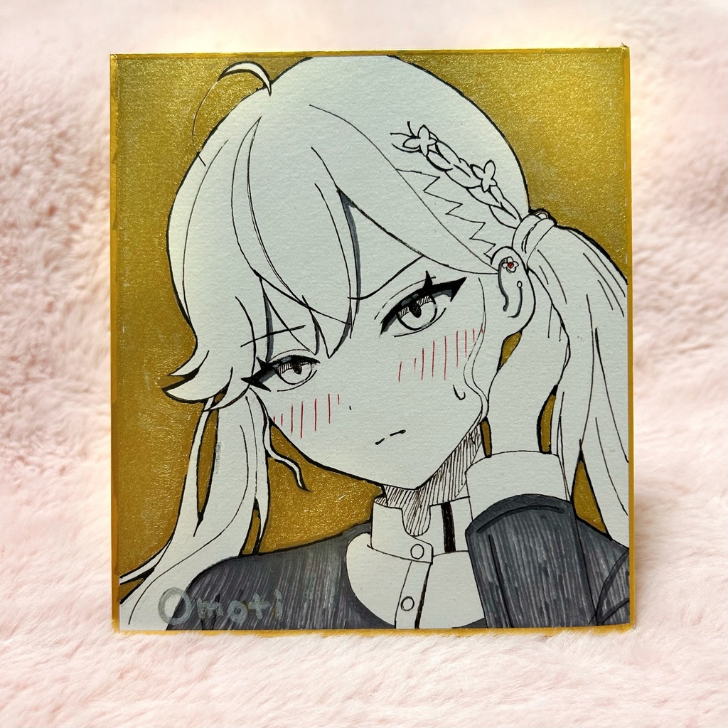 ミニ色紙 金塗 賀陽燐羽