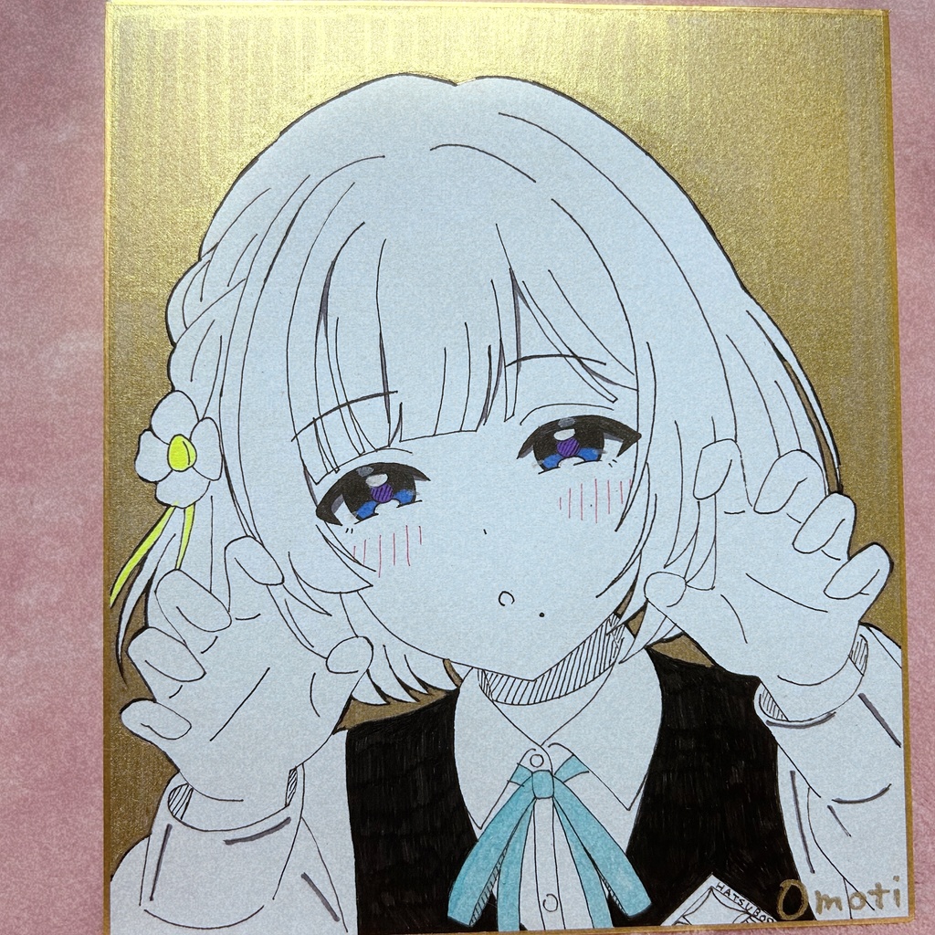 色紙 金塗り 秦谷美鈴 