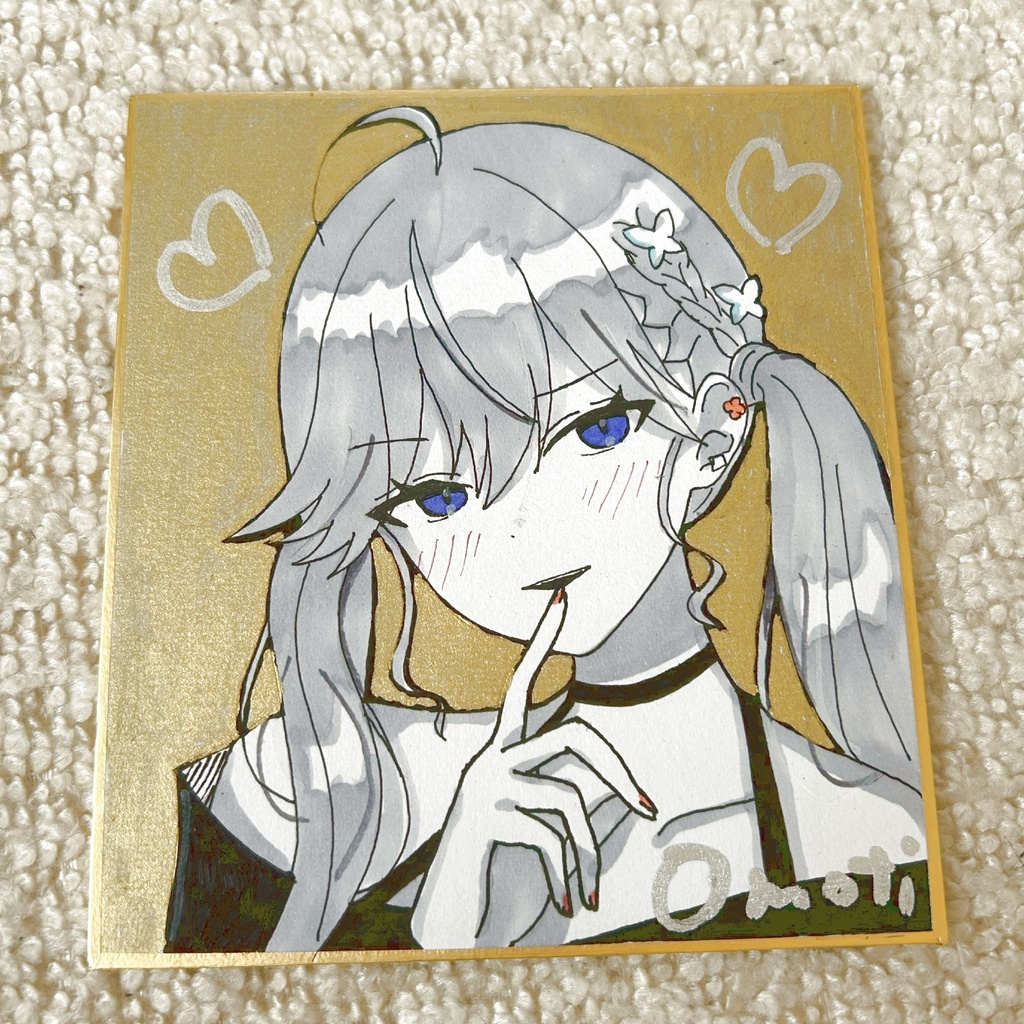 ミニ色紙 金塗 賀陽燐羽 