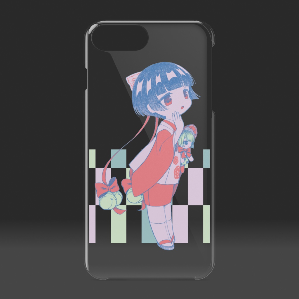 さちとレトロちゃん クリアスマホケース