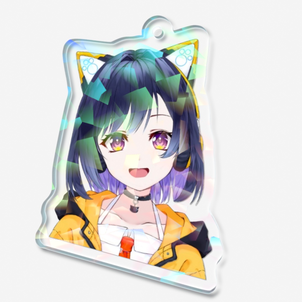 ごろーのホログラムアクリルキーホルダー(首を傾げる)