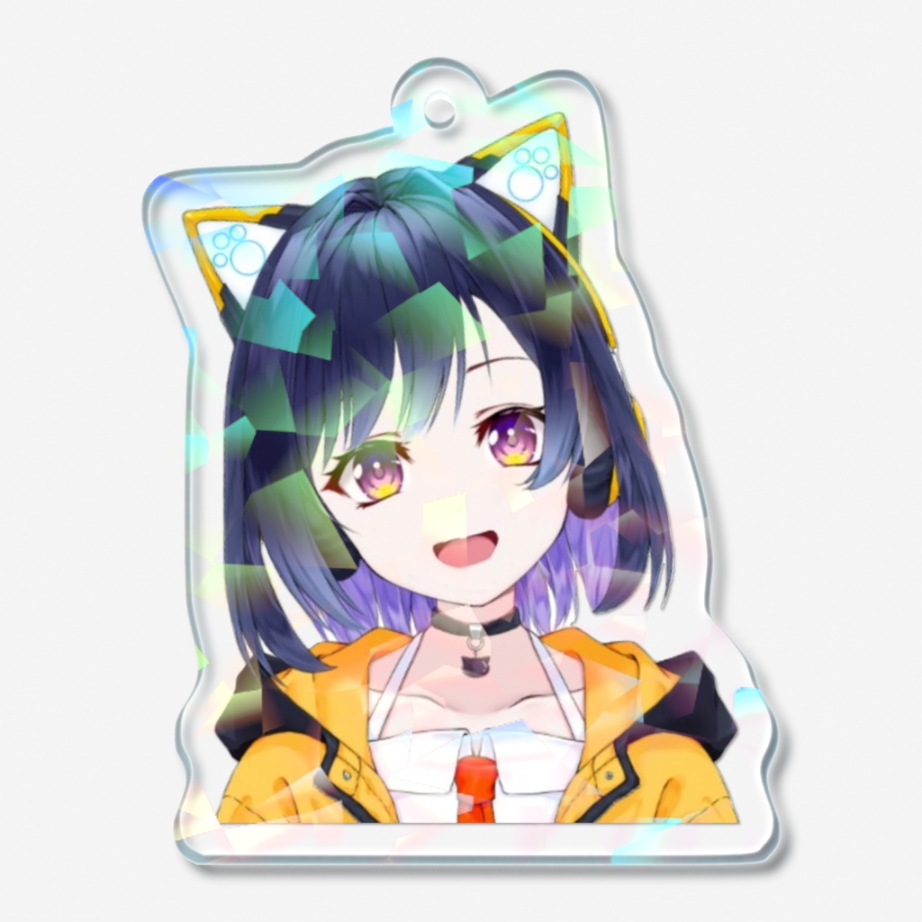 ごろーのホログラムアクリルキーホルダー（首を傾げる）