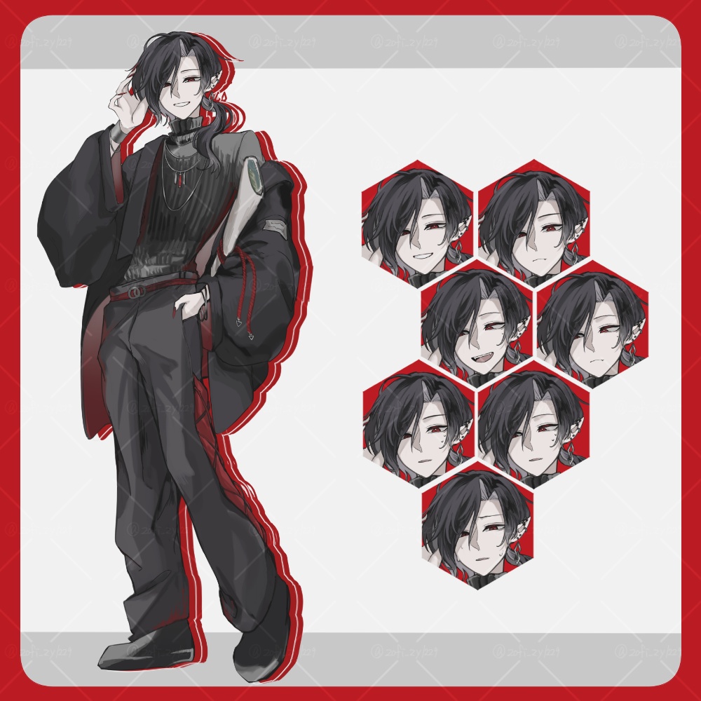 【全身立ち絵素材】吸血鬼_男性