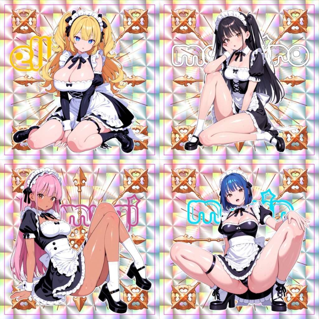 【2/6発売】メイドVerB ４枚セット＋台紙