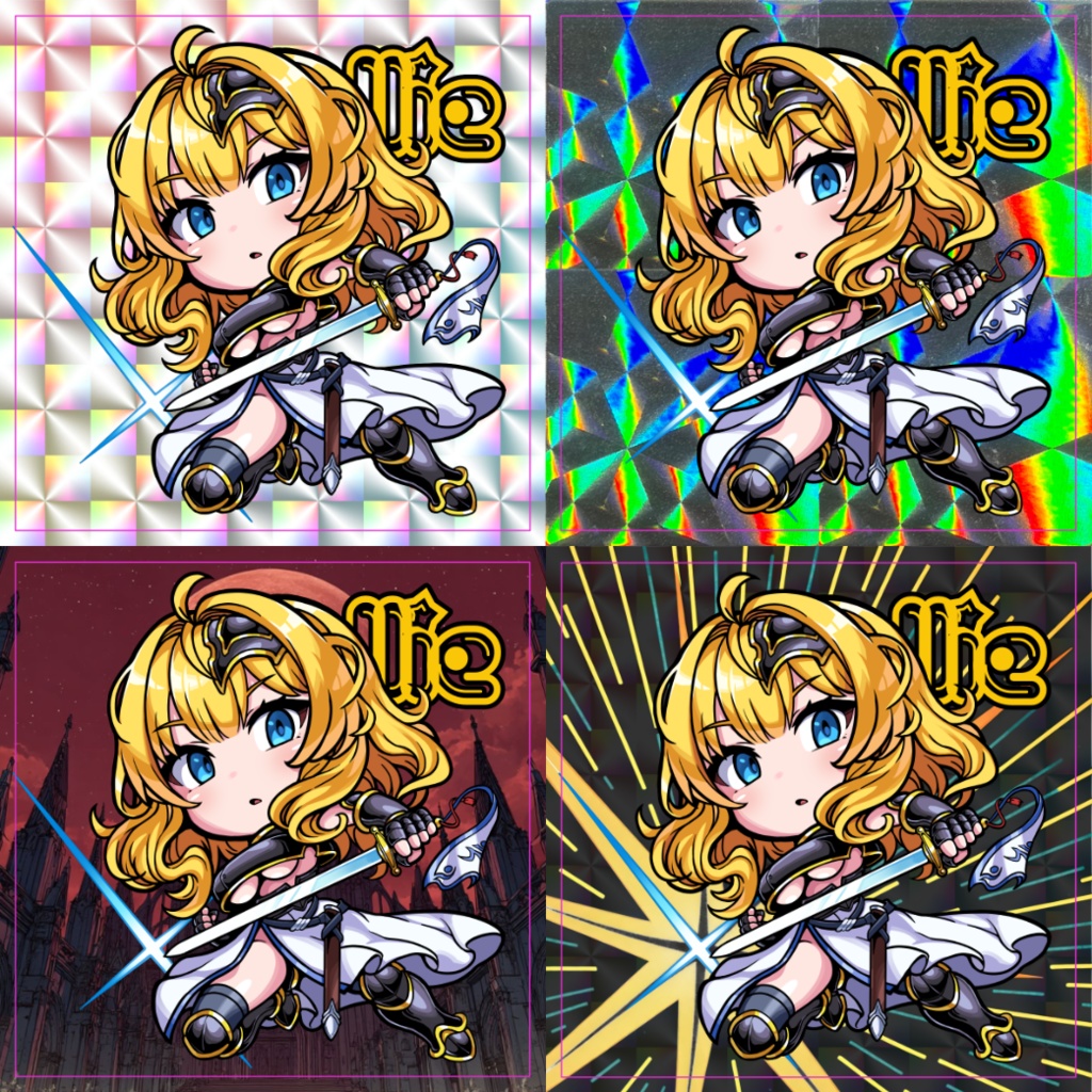 【4/3発売】ジャンヌダルク（エリー）４枚セット＋台紙