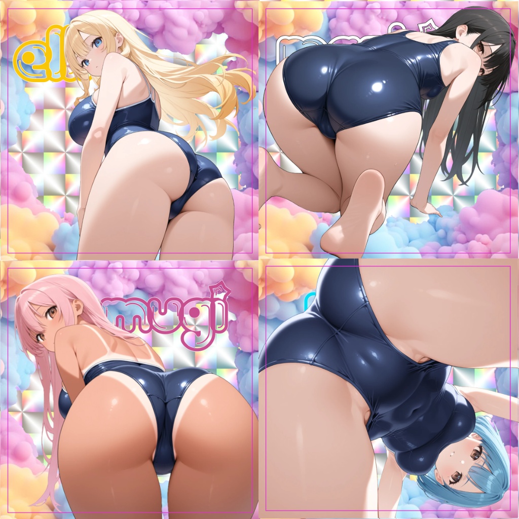 【5/22発売】桃源郷スク水　４枚セット＋台紙