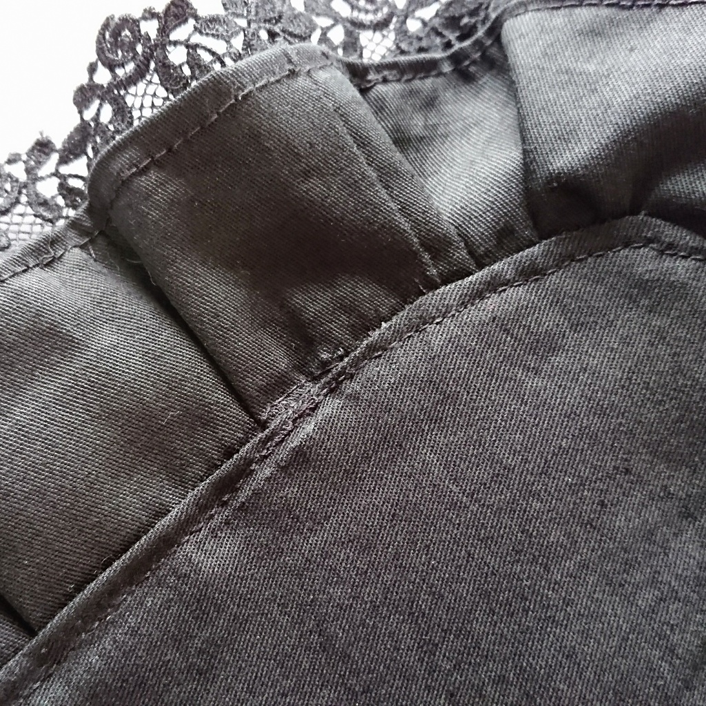 共布フリルのヘッドドレス