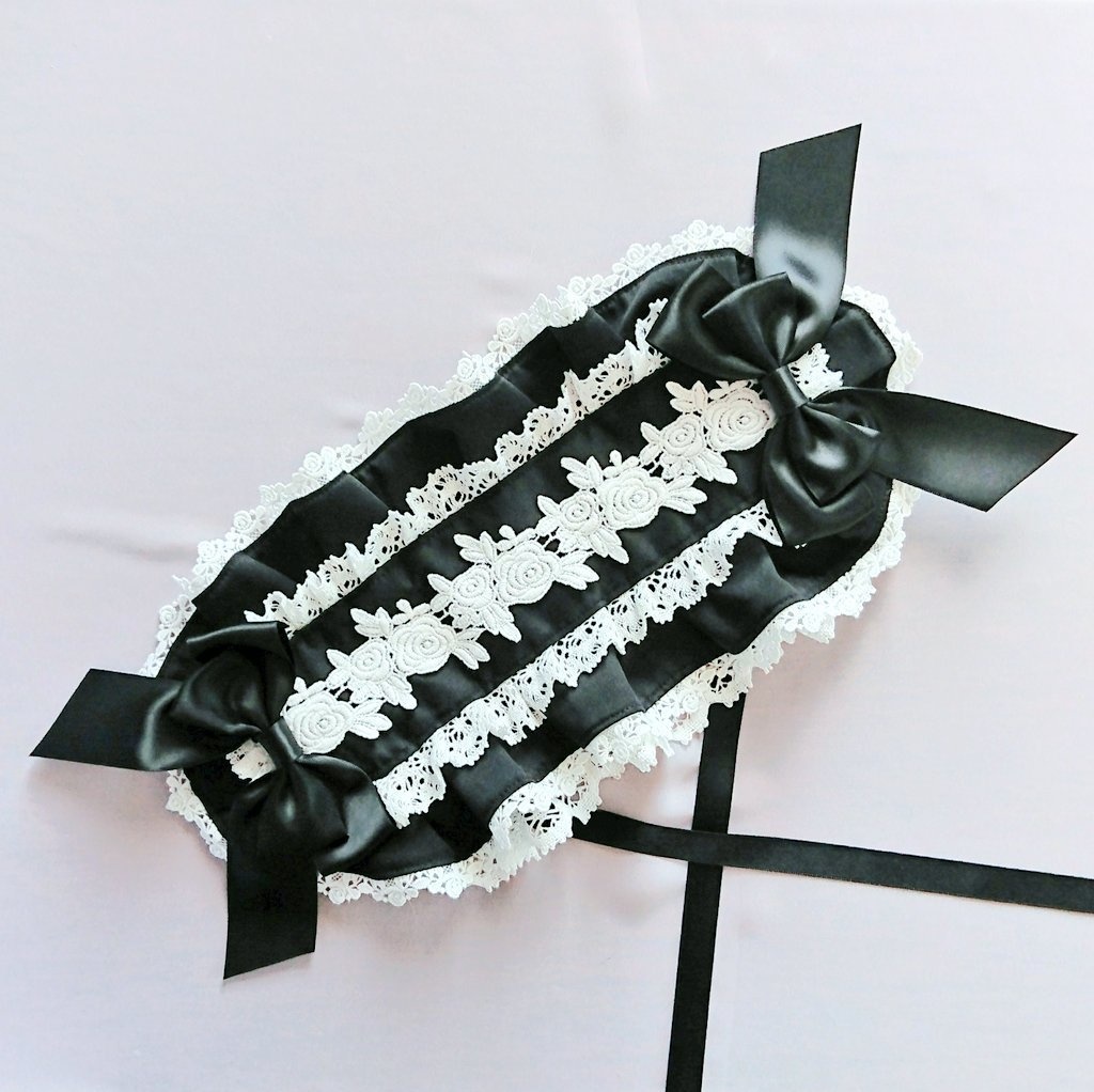 共布フリルのヘッドドレス