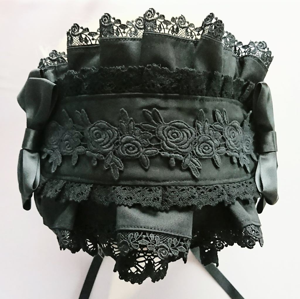 共布フリルのヘッドドレス