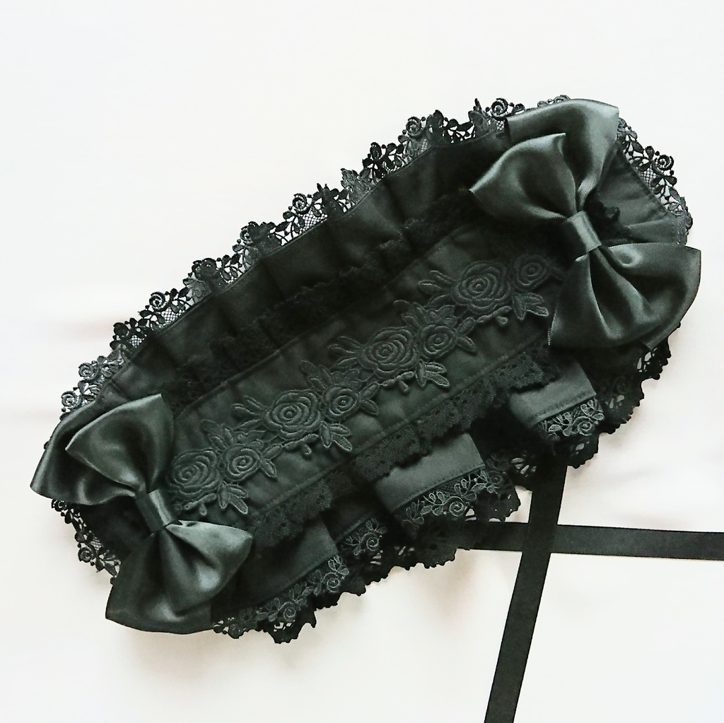 共布フリルのヘッドドレス