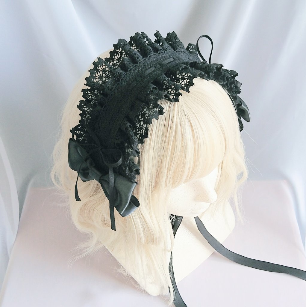 ヘッドドレス 黒