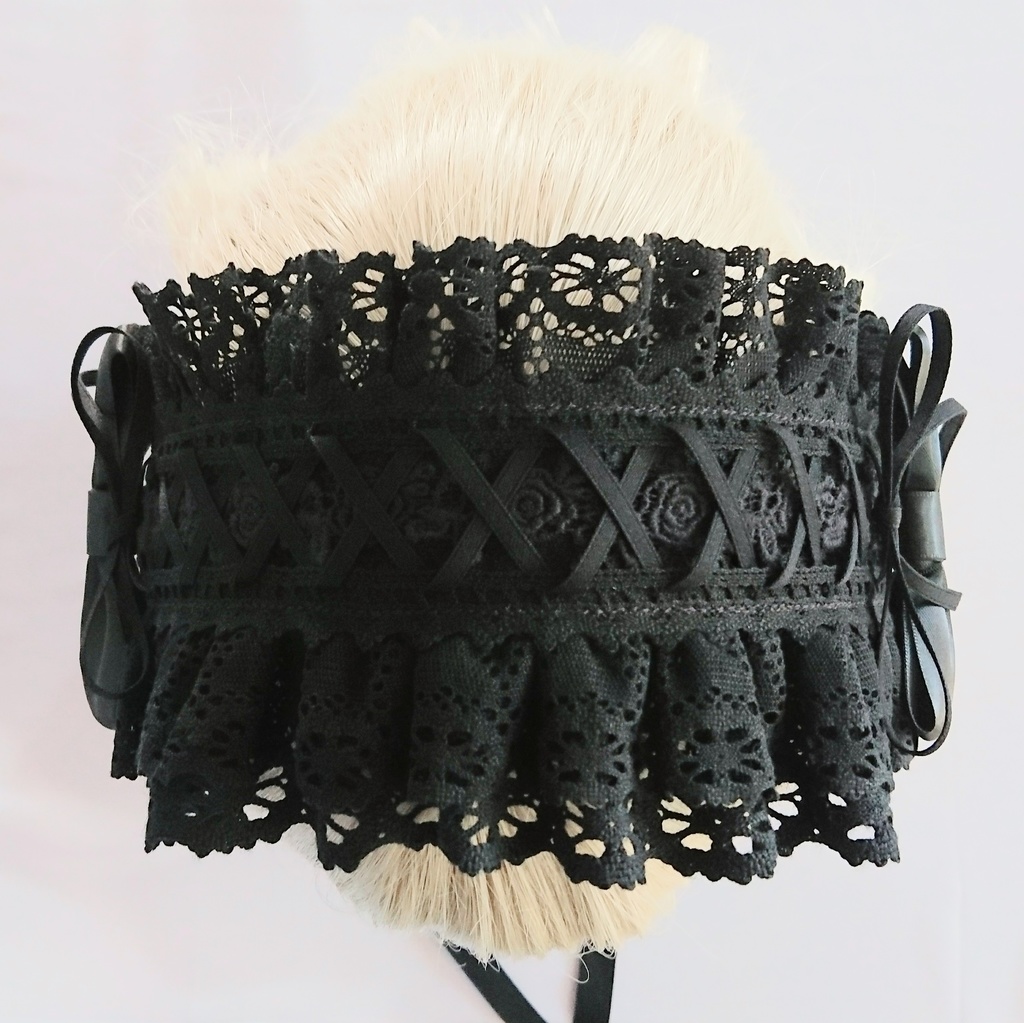 編み上げヘッドドレス 3色展開