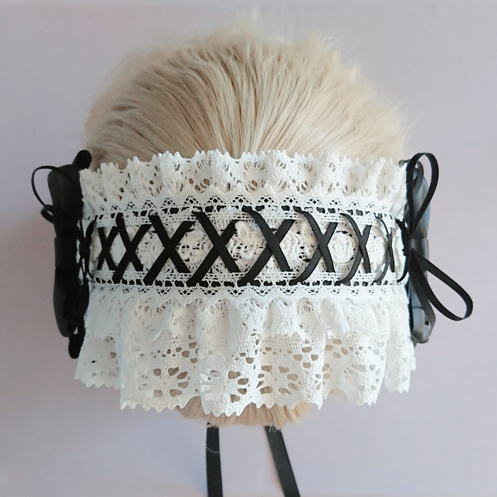 編み上げヘッドドレス 3色展開