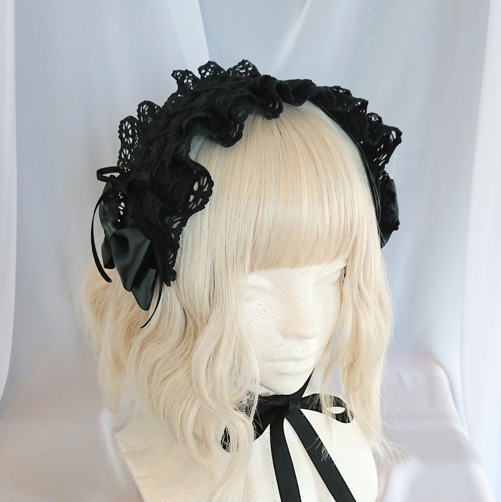 編み上げヘッドドレス 3色展開