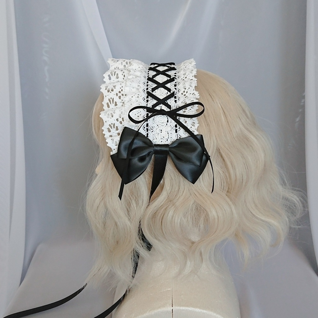 編み上げヘッドドレス 3色展開