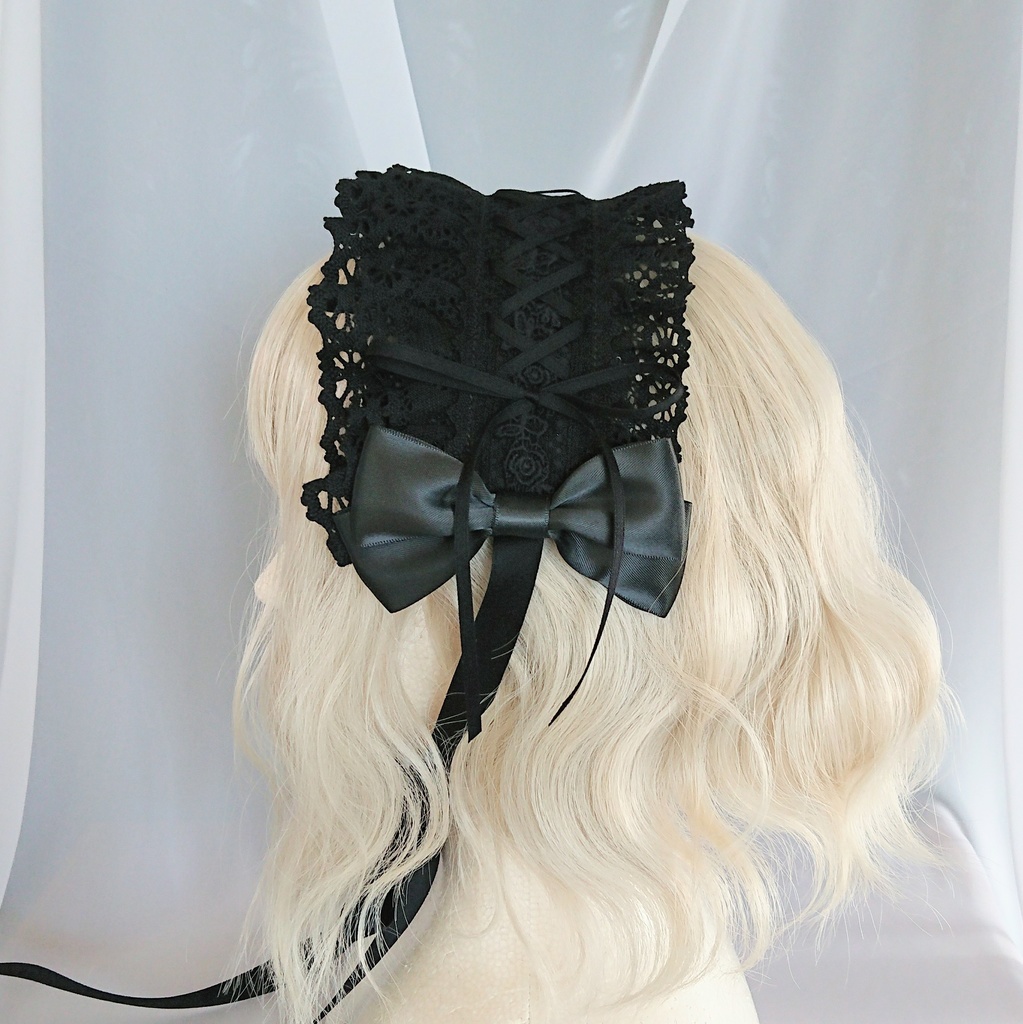 編み上げヘッドドレス 3色展開