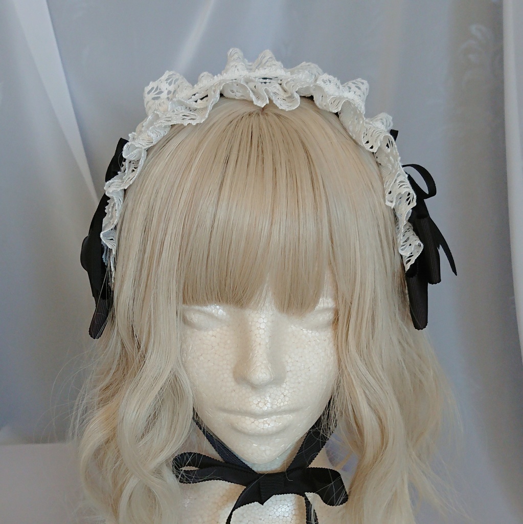 グログランリボンのヘッドドレス 3色展開