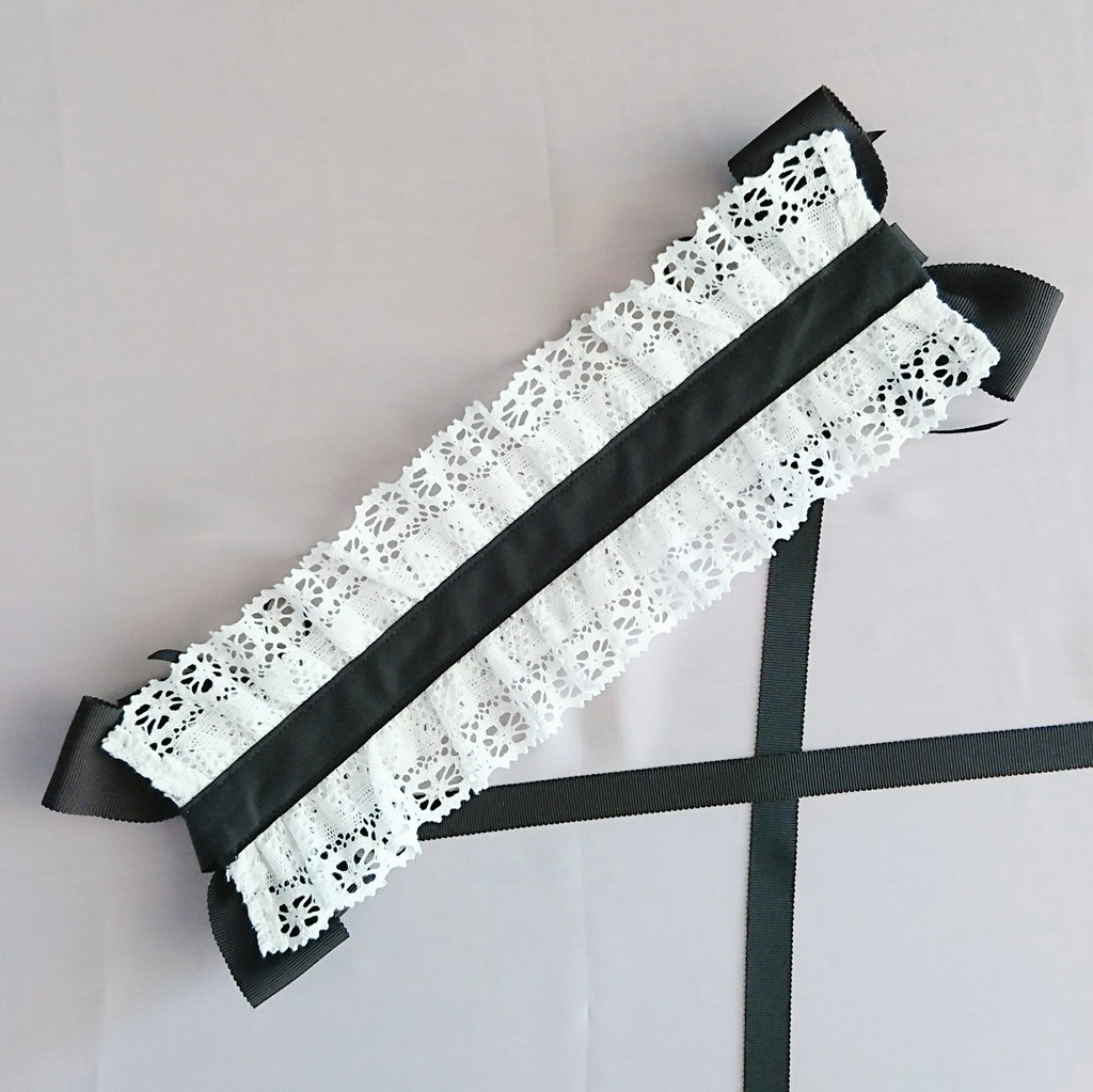 グログランリボンのヘッドドレス 3色展開