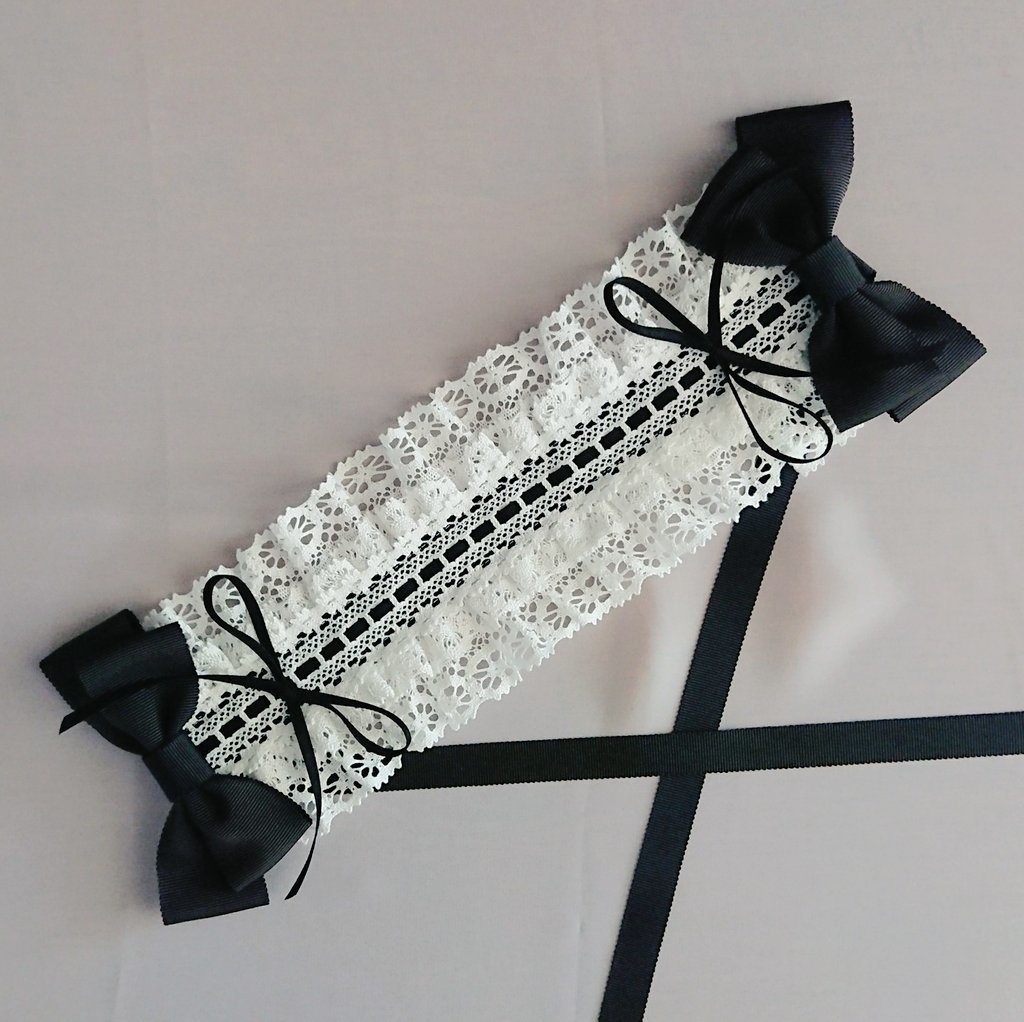 グログランリボンのヘッドドレス 3色展開