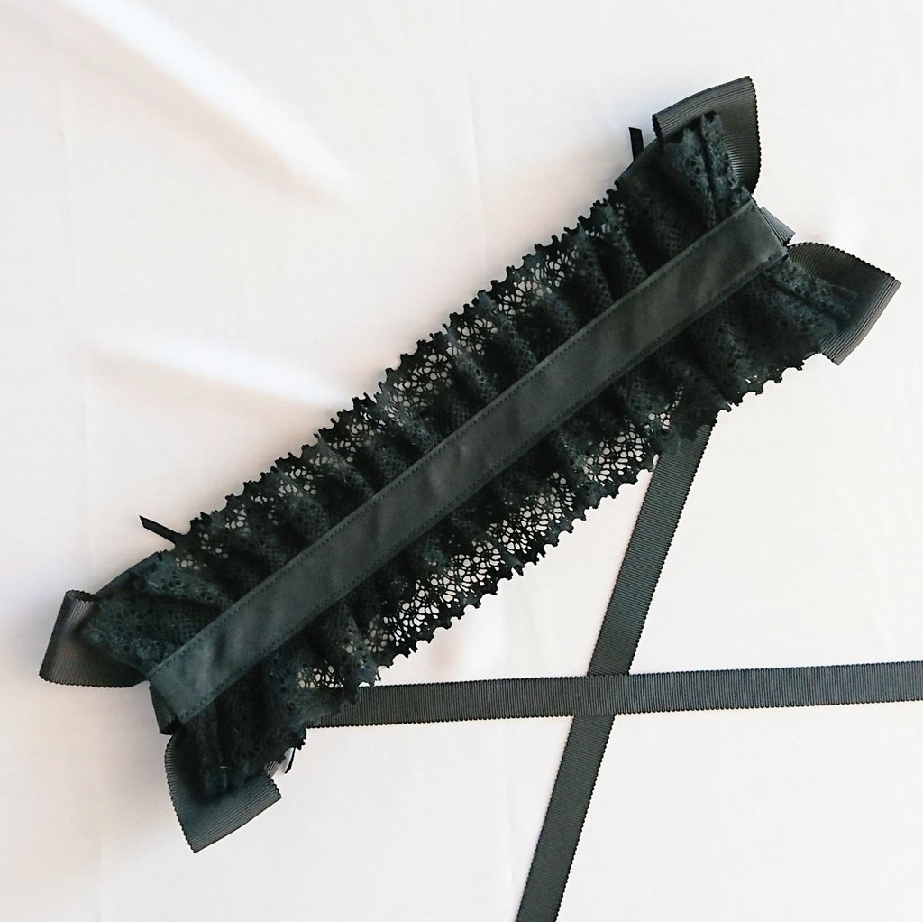 グログランリボンのヘッドドレス 3色展開