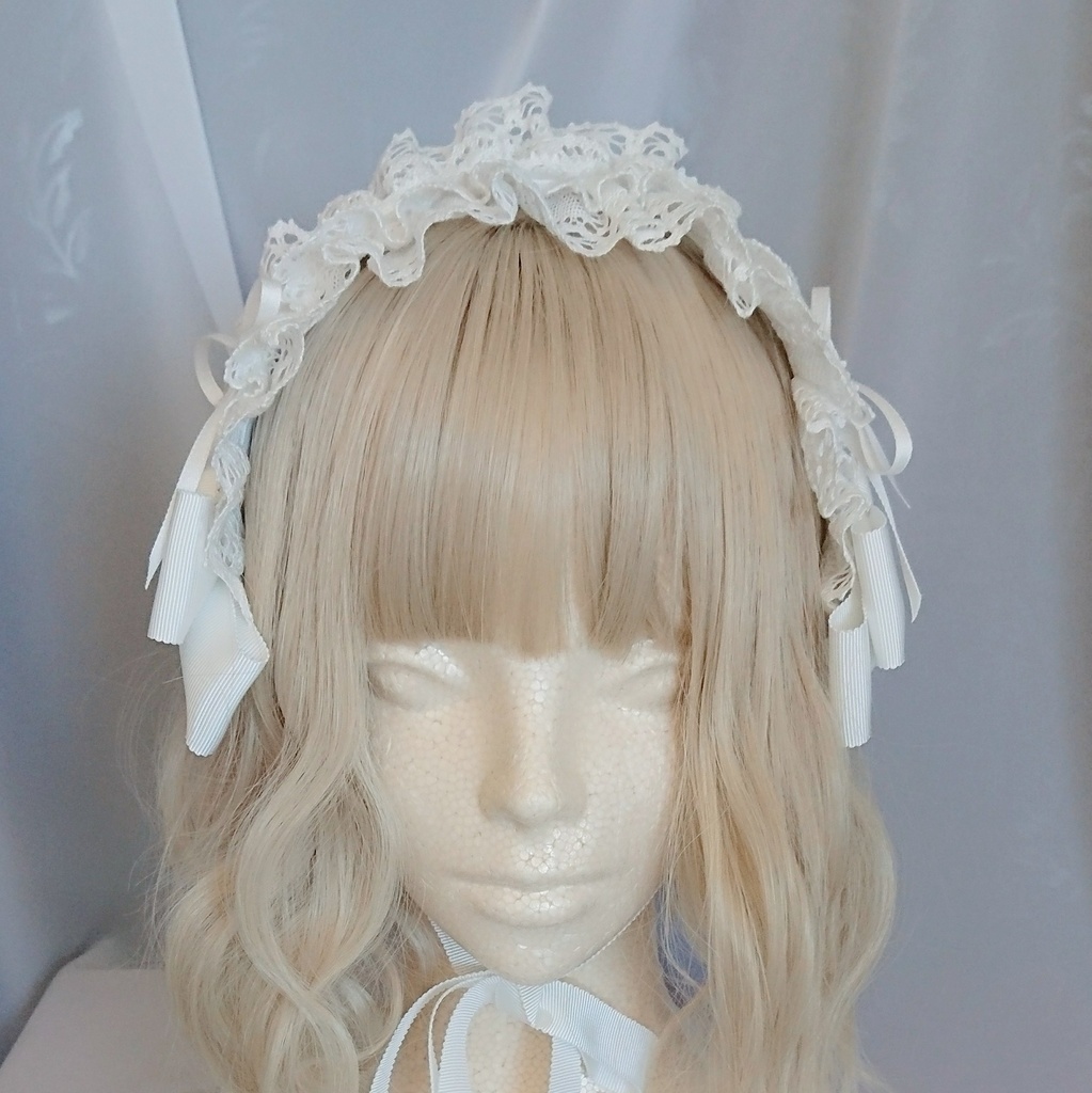 グログランリボンのヘッドドレス 3色展開