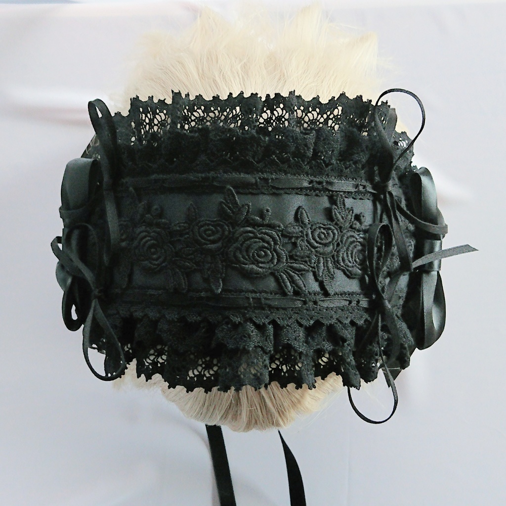 バラとはしごレースのヘッドドレス