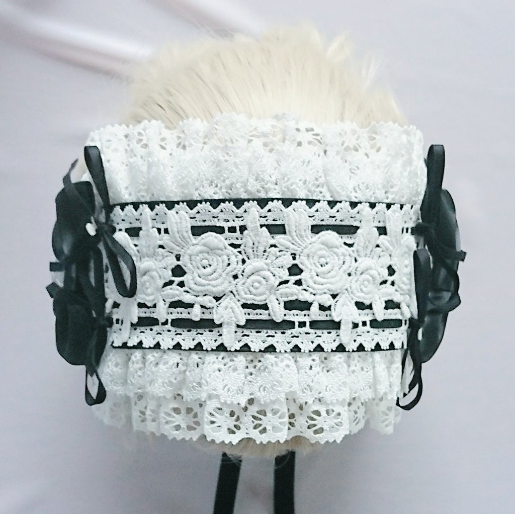 バラとはしごレースのヘッドドレス