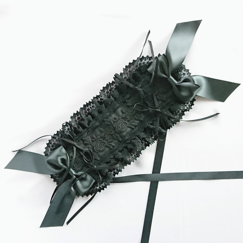 バラとはしごレースのヘッドドレス