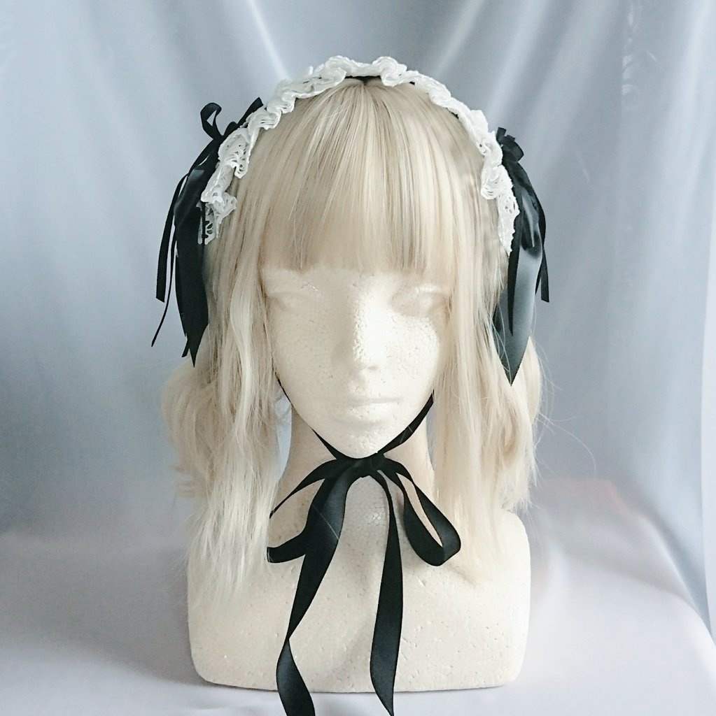 バラとはしごレースのヘッドドレス