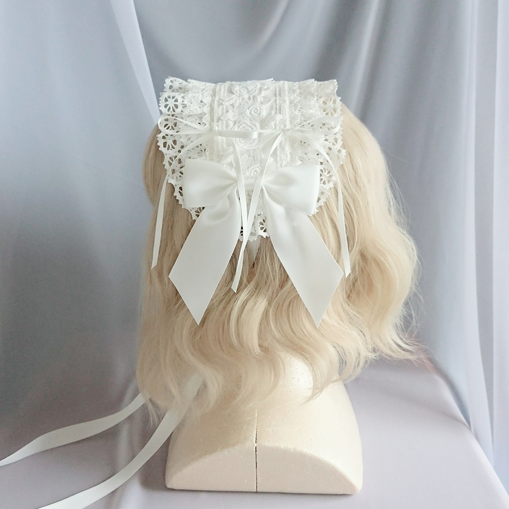 バラとはしごレースのヘッドドレス