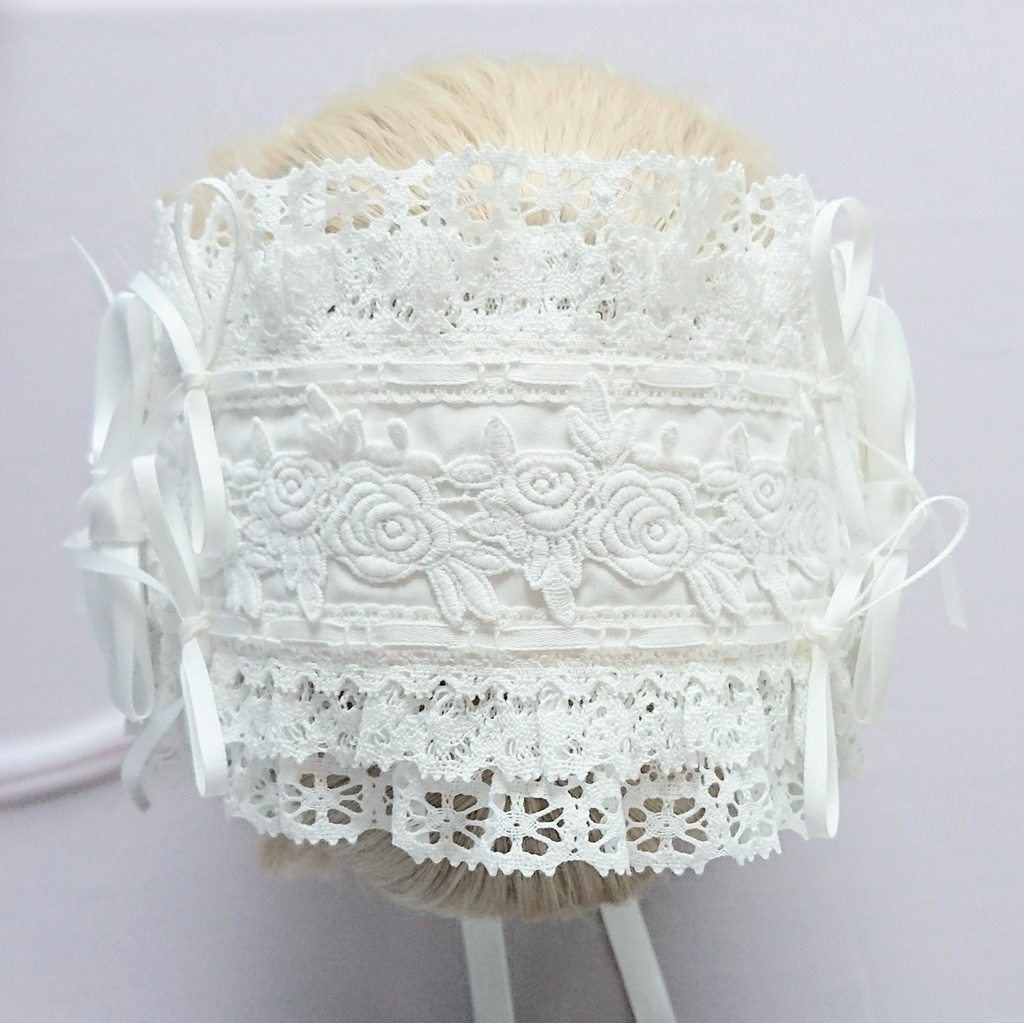 バラとはしごレースのヘッドドレス