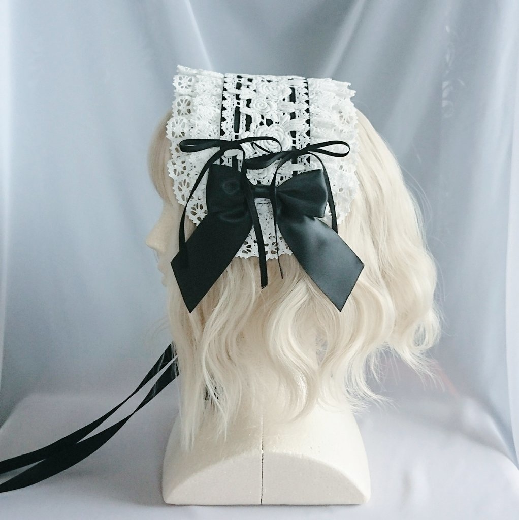 バラとはしごレースのヘッドドレス