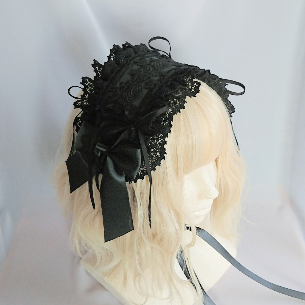 バラとはしごレースのヘッドドレス