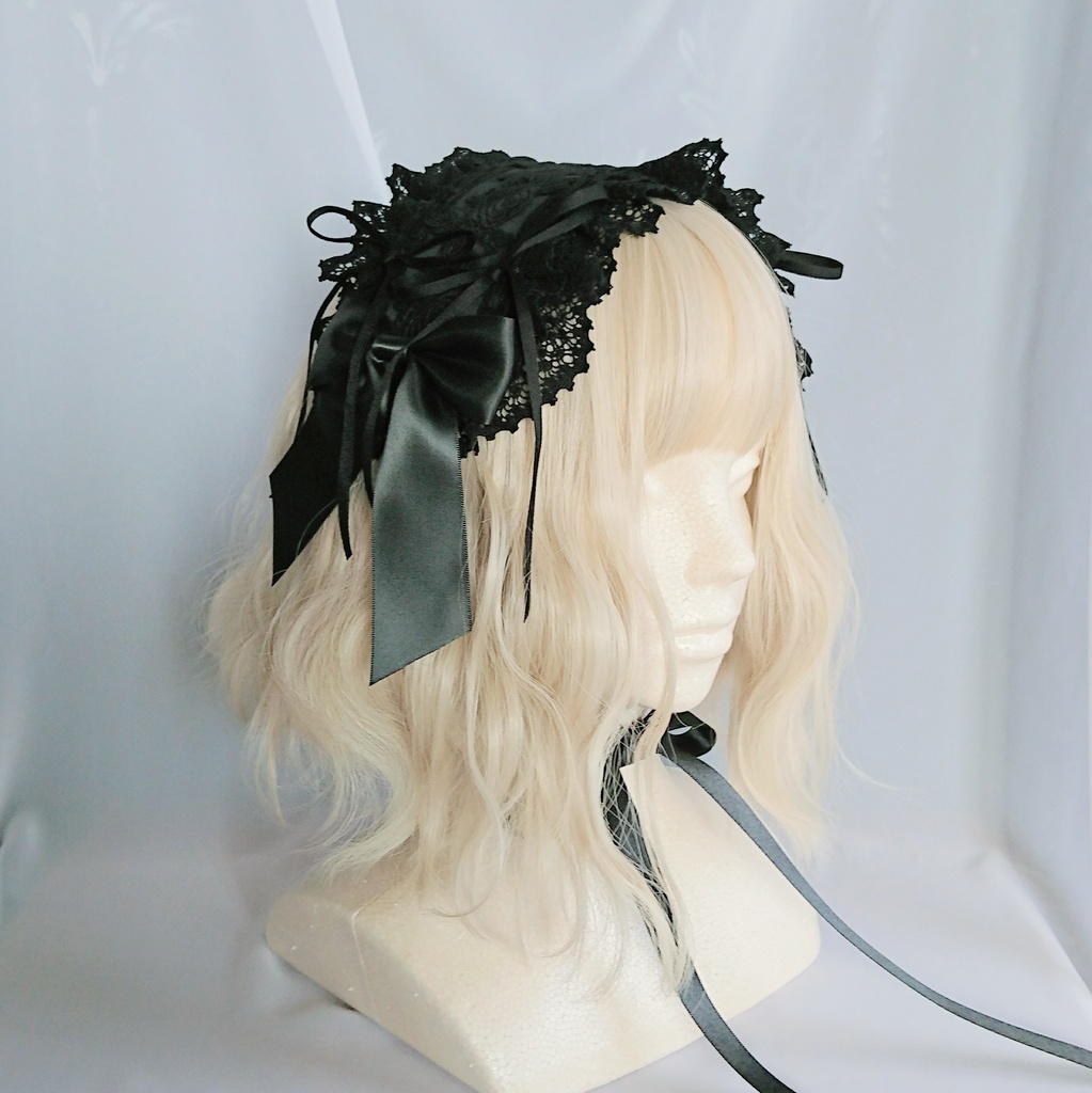 バラとはしごレースのヘッドドレス