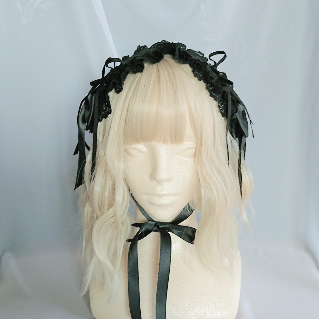 バラとはしごレースのヘッドドレス